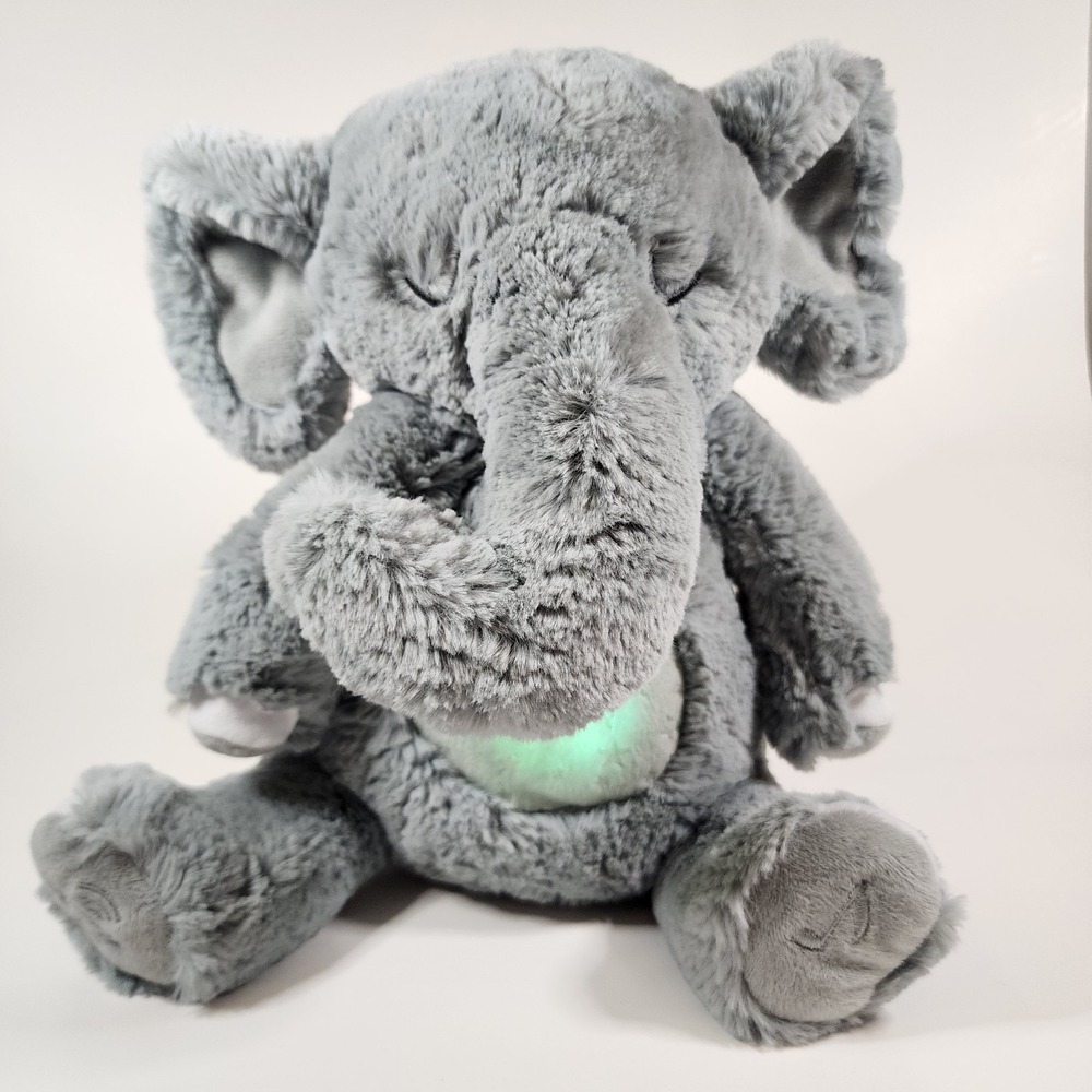 FAO Schwarz LIGHT UP Blue Musical Elephant Plush Color Changing Nightlight Sound